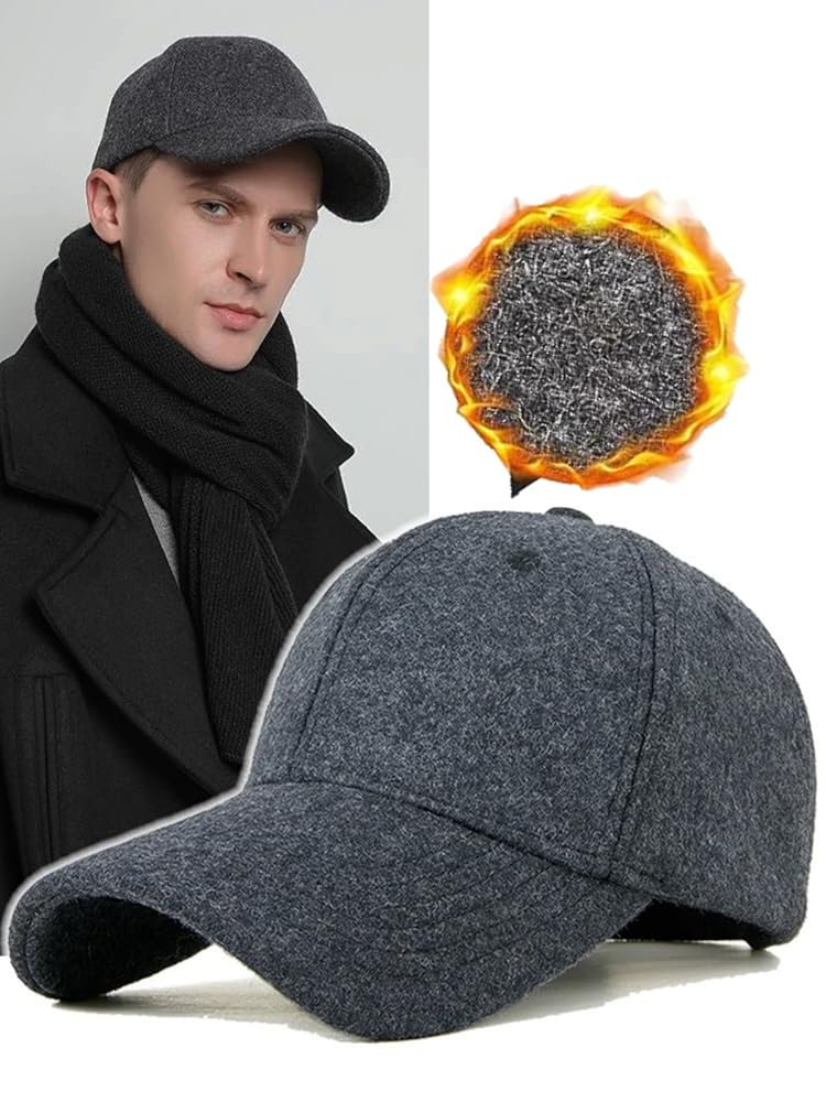 Oversize XXL Baseball Caps,Wool Baseball Cap Outdoor Hat for